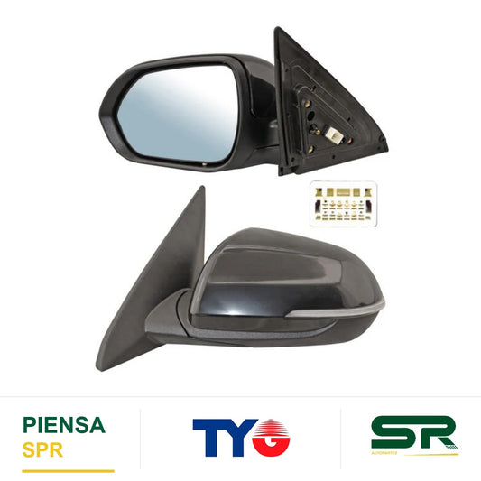 ESPEJO IZQUIERDO 6 PINES CON DESEMPAÑANTE CON DIRECCIONAL PARA PINTAR ELÉCTRICO KIA SELTOS 2020-2025 TYG