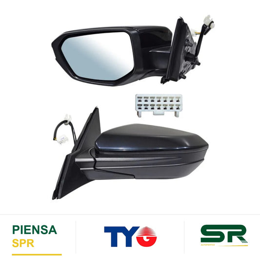 ESPEJO IZQUIERDO ELÉCTRICO 5 PINES CON DESEMPAÑANTE PARA PINTAR HONDA CIVIC 2016-2021 TYG