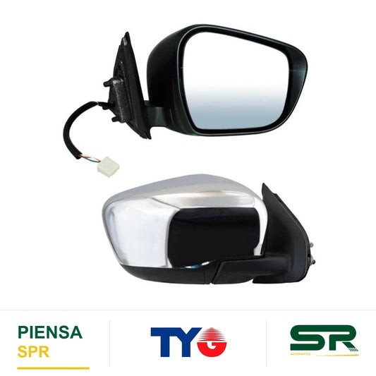 ESPEJO DERECHO 3 PINES ELÉCTRICO CROMADO NISSAN PICKUP NP300 / FRONTIER 2016-2025 TYG