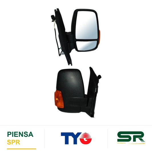 ESPEJO DERECHO CON DIRECCIONAL FORD TRANSIT 2015-2017 S / CONT POROSO 2 PINES TYG
