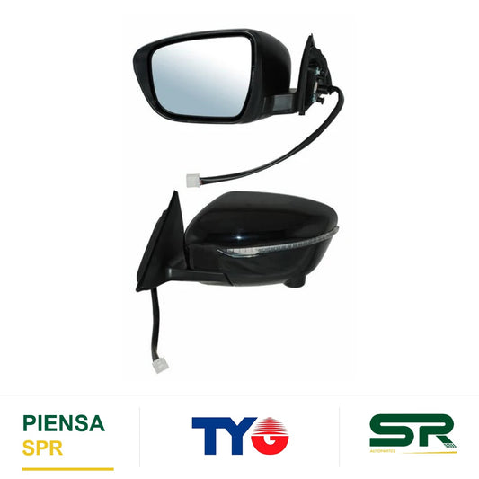 ESPEJO IZQUIERDO 11 PINES CON DESEMPAÑANTE CON DIRECCIONAL PARA PINTAR ELÉCTRICO NISSAN XTRAIL 2015-2022 C / CAMARA TYG