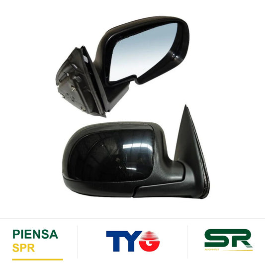 ESPEJO DERECHO NEGRO CHEVROLET PICKUP 1999-2006 S / CONT LISO TYG