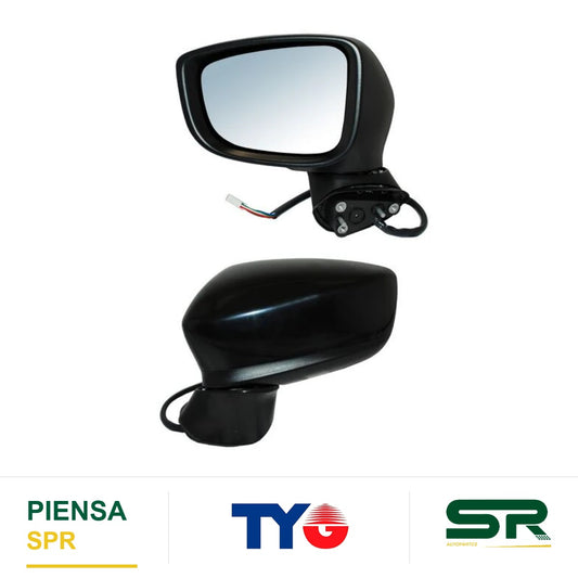 ESPEJO IZQUIERDO 7 PINES CON DESEMPAÑANTE CON DIRECCIONAL PARA PINTAR ELÉCTRICO MAZDA 3 2014-2018 TYG