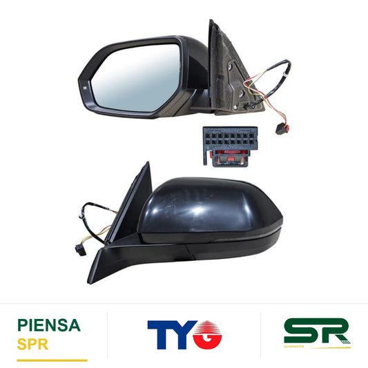 ESPEJO IZQUIERDO 5 PINES CON DESEMPAÑANTE CON DIRECCIONAL PARA PINTAR ELÉCTRICO VOLKSWAGEN TERAMONT 2020-2025 TYG