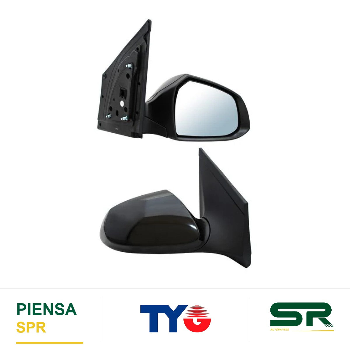ESPEJO DERECHO ELÉCTRICO PARA PINTAR 3 PINES DODGE / CHRYSLER GRAND I10 2015-2020 TYG