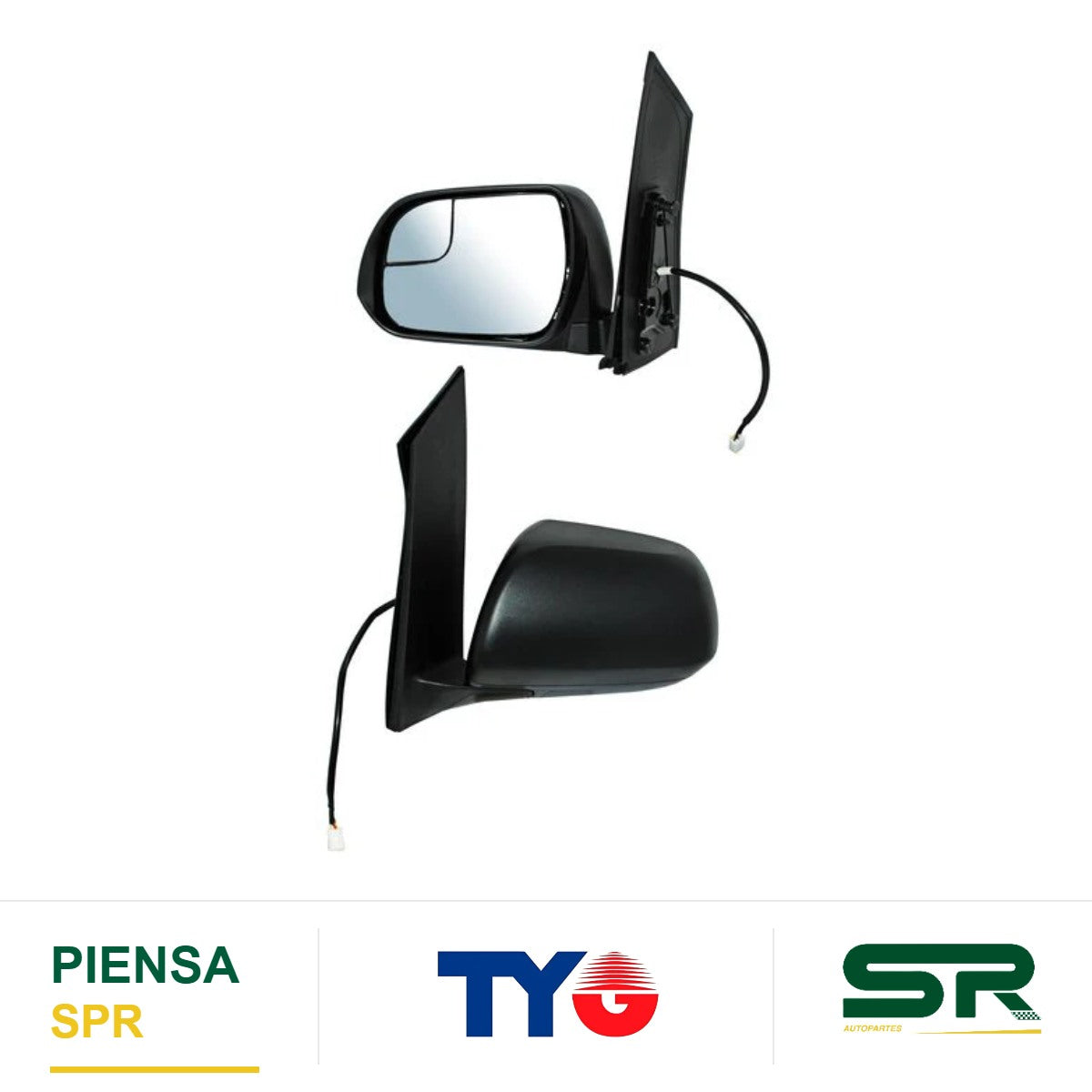 ESPEJO IZQUIERDO ELÉCTRICO CON PUNTO CIEGO POROSO 3 PINES TOYOTA SIENNA 2015-2020 TYG