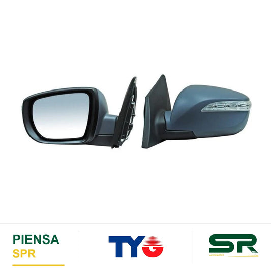 ESPEJO IZQUIERDO ELÉCTRICO 5 PINES CON DIRECCIONAL CON DESEMPAÑANTE AUTOABATIBLE PARA PINTAR HYUNDAI IX35 LIMITED 6 2014-2015 TYG