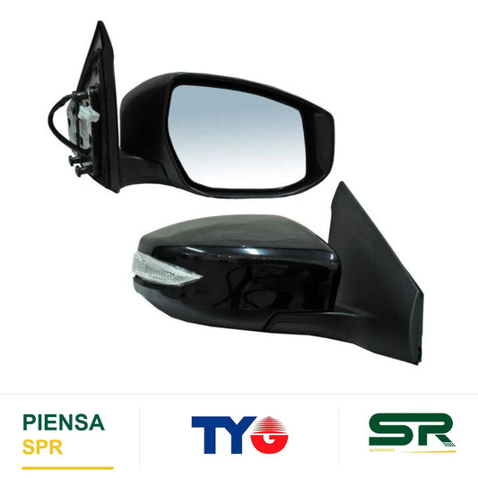 ESPEJO DERECHO 7 PINES CON DESEMPAÑANTE CON DIRECCIONAL PARA PINTAR ELÉCTRICO NISSAN SENTRA 2013-2020 TYG