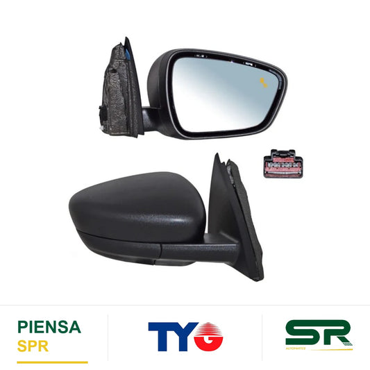 ESPEJO DERECHO 5 PINES CON SENSOR DE PUNTO CIEGO ELÉCTRICO FORD ESCAPE 2020-2022 POROSO TYG