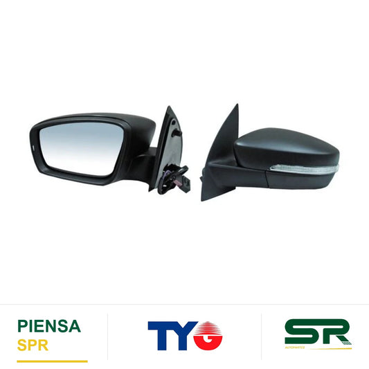 ESPEJO IZQUIERDO 5 PINES CON DIRECCIONAL ELÉCTRICO VOLKSWAGEN GOL 2013-2021 / SAVEIRO 2014-2020 POROSO 28709 TYG