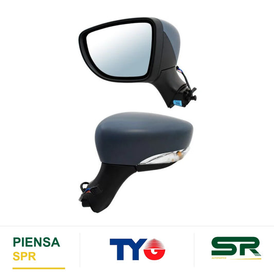 ESPEJO IZQUIERDO 9 PINES CON DESEMPAÑANTE CON DIRECCIONAL PARA PINTAR ELÉCTRICO RENAULT CLIO RS 2015-2017 TYG
