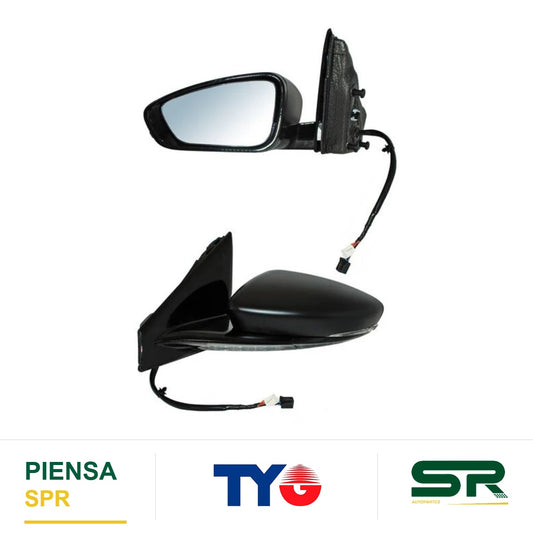 ESPEJO IZQUIERDO 11 PINES CON DESEMPAÑANTE CON DIRECCIONAL PARA PINTAR ELÉCTRICO CHRYSLER 200 2015-2018 C / MEM CCCC3 TYG