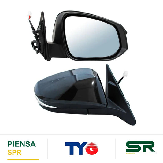 ESPEJO DERECHO 6 PINES CON DESEMPAÑANTE CON DIRECCIONAL PARA PINTAR ELÉCTRICO TOYOTA HIGHLANDER 2014-2019 CCC TYG