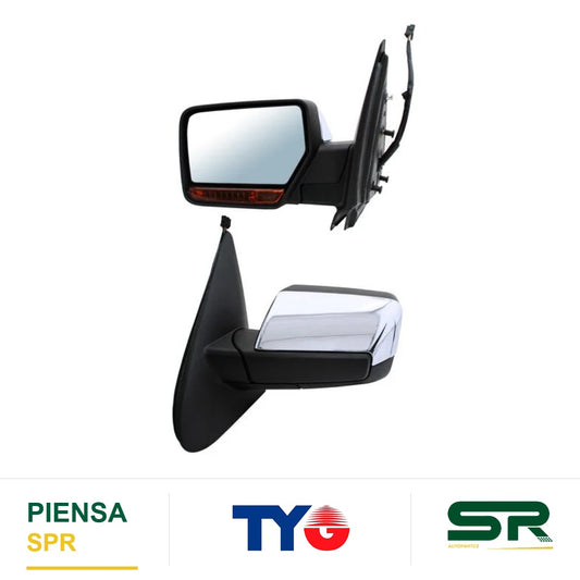 ESPEJO IZQUIERDO CON DESEMPAÑANTE CON DIRECCIONAL ELÉCTRICO CROMADO FORD EXPEDITION 2007-2017 C / LUZ INF C / MEM TYG