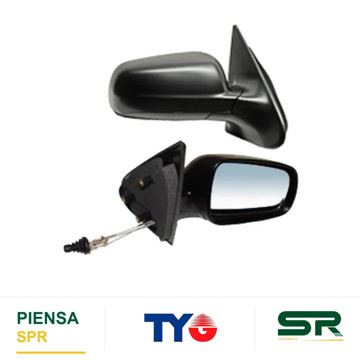 ESPEJO DERECHO 4P CON CONT MANUAL PARA PINTAR TW VOLKSWAGEN POINTER 2000-2009 TYG