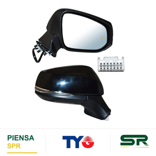 ESPEJO DERECHO 8 PINES CON DESEMPAÑANTE CON DIRECCIONAL PARA PINTAR ELÉCTRICO TOYOTA COROLLA CROSS 2022-2026 TYG