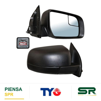 ESPEJO DERECHO ELÉCTRICO POROSO CON PUNTO CIEGO 3 PINES FORD RANGER 2017-2021 TYG