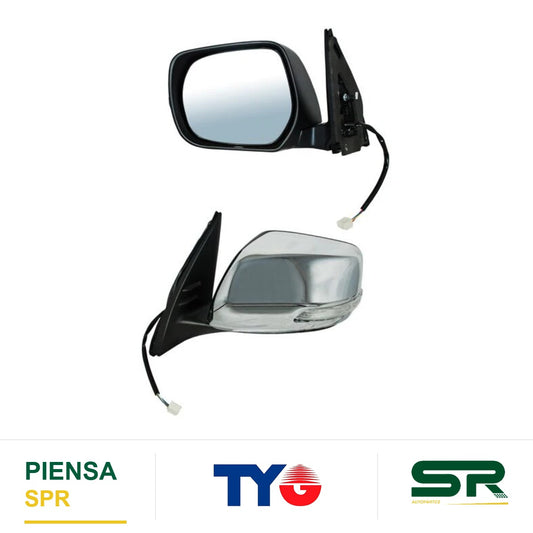ESPEJO IZQUIERDO 5 PINES CON DIRECCIONAL ELÉCTRICO CROMADO TOYOTA LAND CRUSIER 2016-2019 CCCC3 TYG