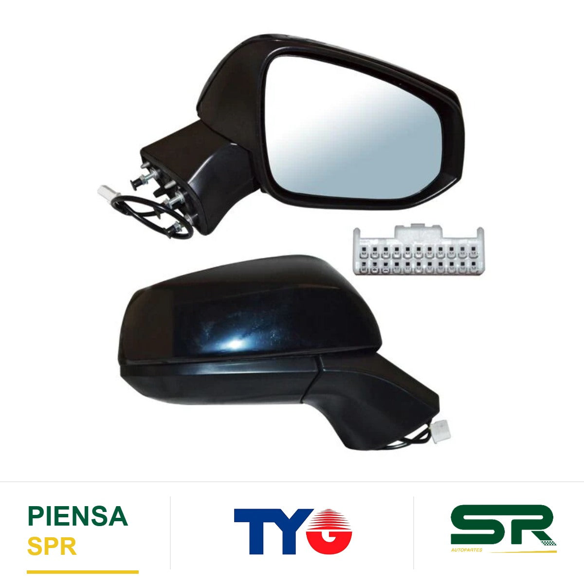 ESPEJO DERECHO LE ELÉCTRICO PARA PINTAR 3 PINES TOYOTA SIENNA 2021-2025 TYG