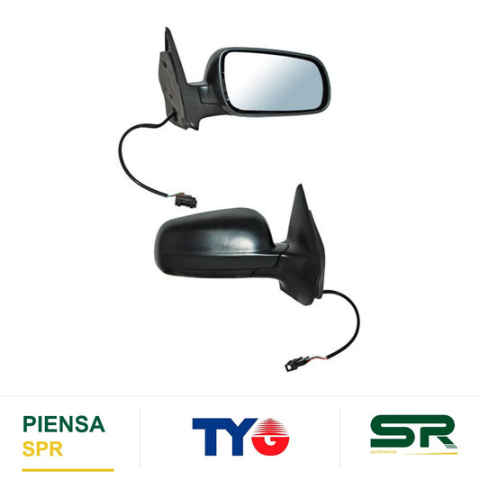 ESPEJO DERECHO 3 PINES ELÉCTRICO AS VOLKSWAGEN JETTA CL ICO 1999-2015 / GOLF 2000-2005 GDE LUNA AZUL TYG