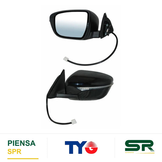 ESPEJO IZQUIERDO 5 PINES CON DIRECCIONAL PARA PINTAR ELÉCTRICO NISSAN XTRAIL 2015-2022 28702 TYG