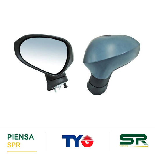 ESPEJO IZQUIERDO 7 PINES CON DESEMPAÑANTE AUTOABATIBLE PARA PINTAR ELÉCTRICO SEAT IBIZA 2010-2017 TYG