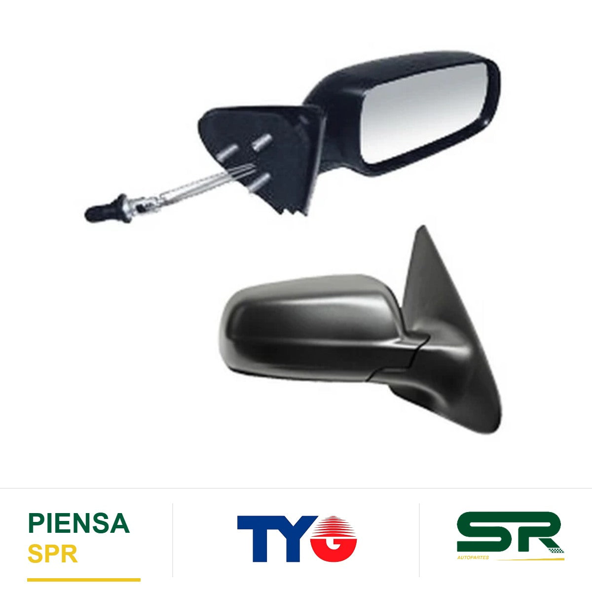 ESPEJO DERECHO 2P CON CONT MANUAL POROSO TW 420.06 VOLKSWAGEN POINTER 2000-2009 TYG