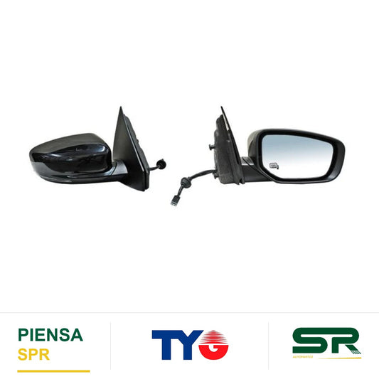 ESPEJO DERECHO 9 PINES CON DESEMPAÑANTE CON DIRECCIONAL PARA PINTAR ELÉCTRICO DODGE DART 2013-2016 C / LUZ INF TYG