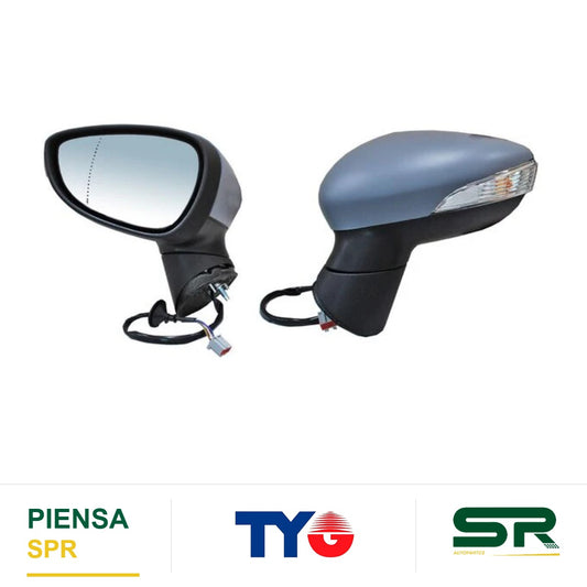 ESPEJO IZQUIERDO 6 PINES CON DESEMPAÑANTE CON DIRECCIONAL PARA PINTAR ELÉCTRICO FORD FIESTA 2011-2019 TYG