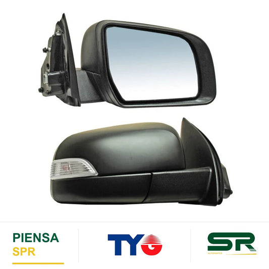 ESPEJO DERECHO 5 PINES CON DIRECCIONAL ELÉCTRICO NEGRO FORD RANGER 2013-2020 TYG