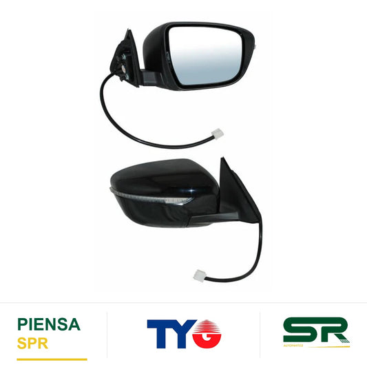 ESPEJO DERECHO 5 PINES CON DIRECCIONAL PARA PINTAR ELÉCTRICO NISSAN XTRAIL 2015-2022 TYG