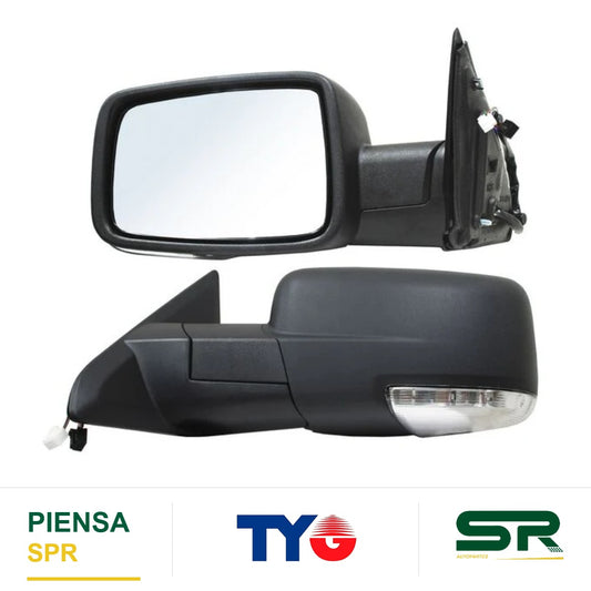 ESPEJO IZQUIERDO ELÉCTRICO 12 PINES CON DIRECCIONAL CON DESEMPAÑANTE AUTOABATIBLE TEXTURIZADO CON LUZ INFERIOR DODGE 2014-2016 TYG