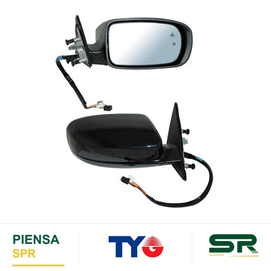 ESPEJO DERECHO 8 PINES CON SENSOR DE PUNTO CIEGO CON DESEMPAÑANTE PARA PINTAR ELÉCTRICO DODGE CHARGER 2011-2019 CCC3 TYG