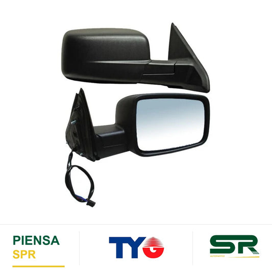 ESPEJO DERECHO 5 PINES CON DESEMPAÑANTE ELÉCTRICO NEGRO DODGE PICKUP / RAM 2011-2020 TYG