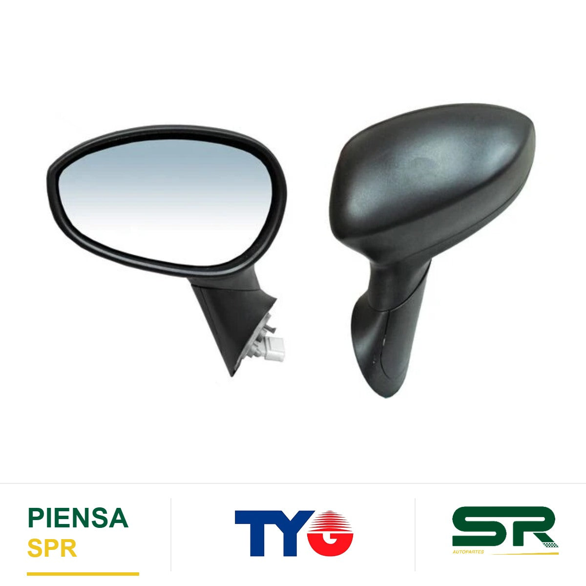 ESPEJO IZQUIERDO ELÉCTRICO 3 PINES TEXTURIZADO FIAT 2009-2015 TYG