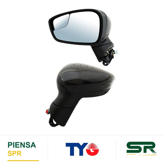 ESPEJO IZQUIERDO 5 PINES CON DESEMPAÑANTE PARA PINTAR ELÉCTRICO FORD FIESTA 2011-2019 C / PUNTO CIEGO TYG