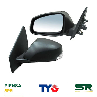 ESPEJO IZQUIERDO ELÉCTRICO 9 PINES CON DIRECCIONAL CON DESEMPAÑANTE RENAULT FLUENCE 2011-2017 / RENAULT MEGANE II 2007-2010 TYG