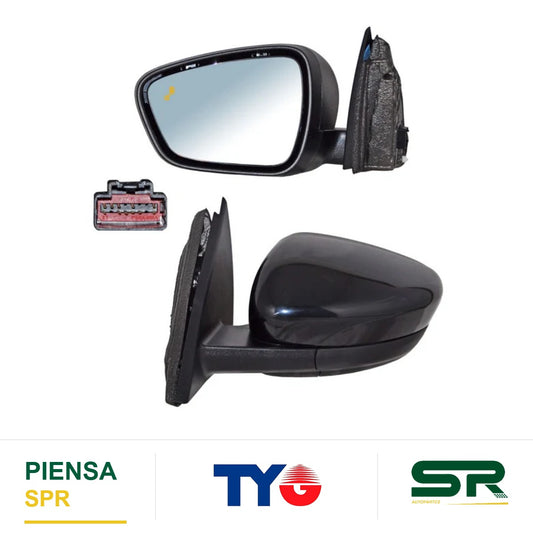 ESPEJO IZQUIERDO 11 PINES CON SENSOR DE PUNTO CIEGO CON DESEMPAÑANTE PARA PINTAR ELÉCTRICO FORD ESCAPE 2020-2022 C / MEM TYG