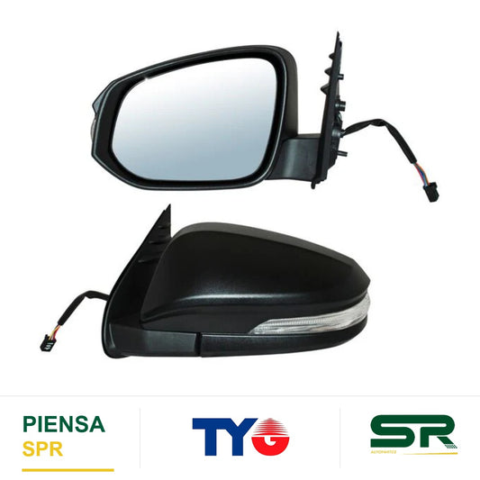 ESPEJO IZQUIERDO 7 PINES CON DIRECCIONAL AUTOABATIBLE ELÉCTRICO TOYOTA HILUX 2016-2025 POROSO TYG