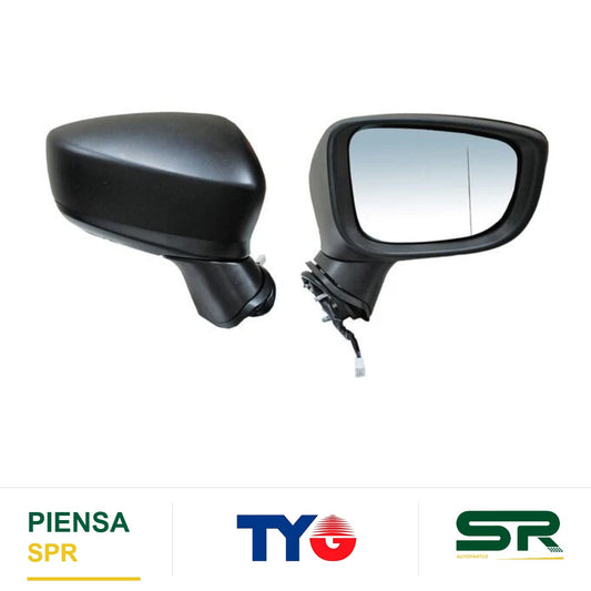 ESPEJO DERECHO 6 PINES CON DESEMPAÑANTE CON DIRECCIONAL PARA PINTAR ELÉCTRICO MAZDA 3 2014-2018 TYG