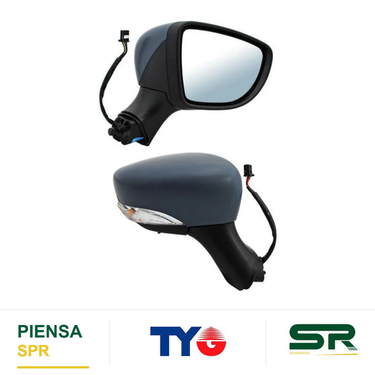 ESPEJO DERECHO 9 PINES CON DESEMPAÑANTE CON DIRECCIONAL AUTOABATIBLE PARA PINTAR ELÉCTRICO RENAULT CLIO RS 2015-2017 TYG
