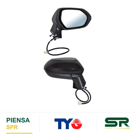 ESPEJO DERECHO 5 PINES CON DESEMPAÑANTE PARA PINTAR ELÉCTRICO TOYOTA COROLLA 2020-2025 TYG