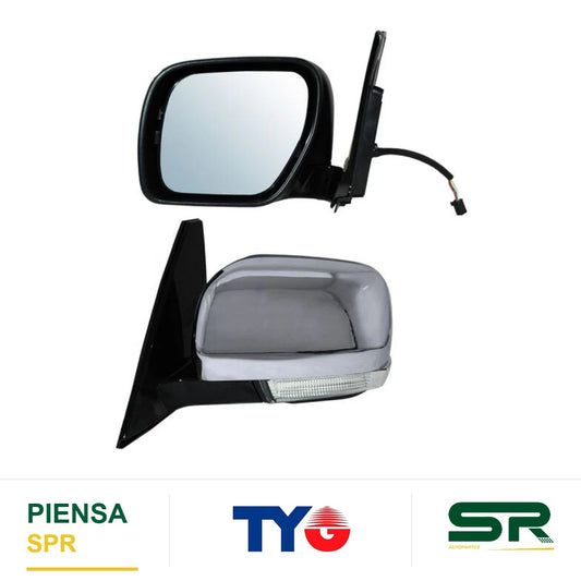 ESPEJO IZQUIERDO ELÉCTRICO CON DIRECCIONAL CROMADO MITSUBISHI MONTERO 5 2009-2014 TYG