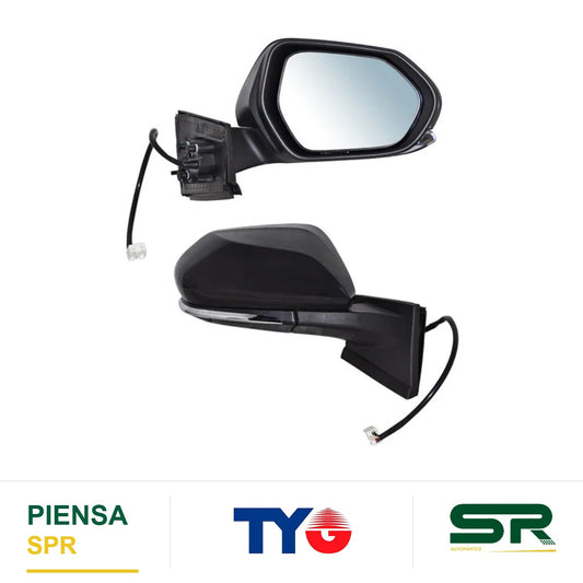 ESPEJO DERECHO 7 PINES CON DESEMPAÑANTE CON DIRECCIONAL PARA PINTAR ELÉCTRICO TOYOTA PRIUS 2016-2022 TYG