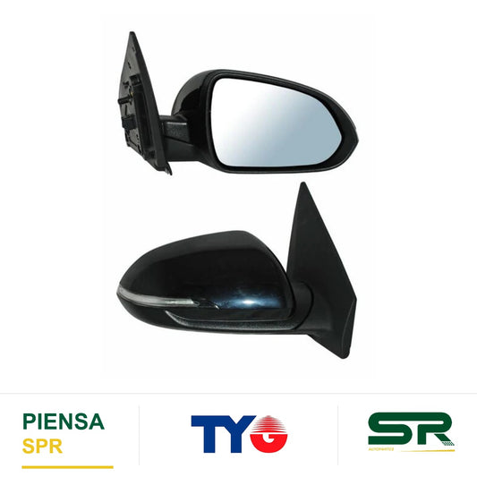 ESPEJO DERECHO 7 PINES CON DIRECCIONAL AUTOABATIBLE PARA PINTAR ELÉCTRICO KIA RIO 2018-2023 TYG
