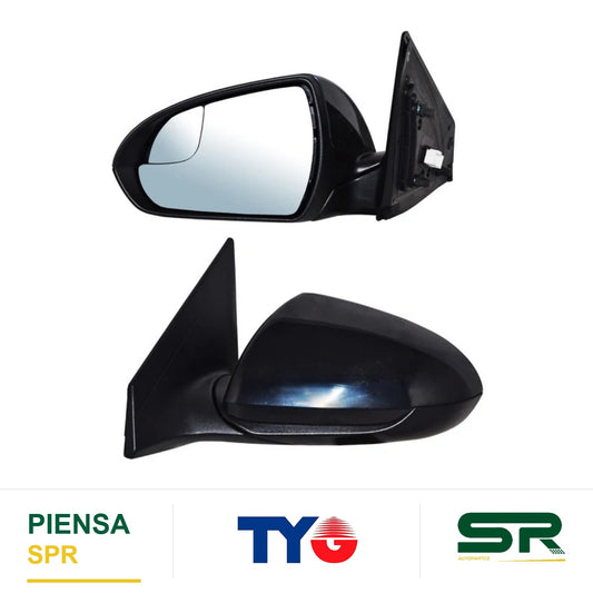 ESPEJO IZQUIERDO 5 PINES CON DESEMPAÑANTE PARA PINTAR ELÉCTRICO HYUNDAI ELANTRA 2017-2018 C / PUNTO CIEGO TYG