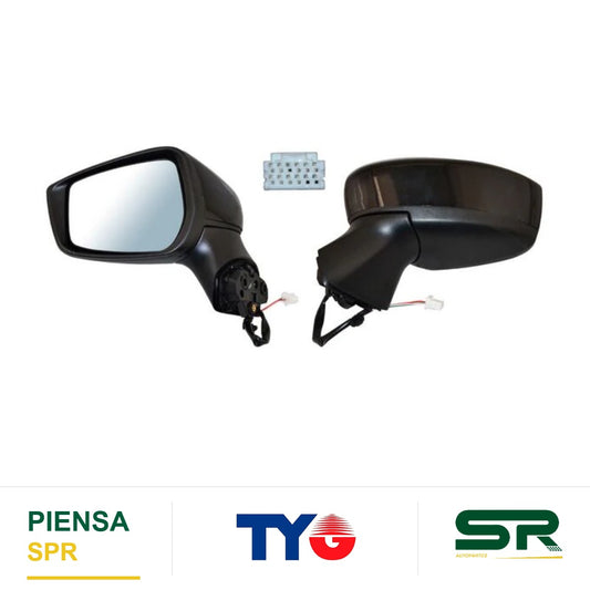 ESPEJO IZQUIERDO 3 PINES PARA PINTAR ELÉCTRICO NISSAN VERSA 2020-2025 TYG