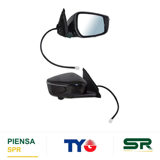 ESPEJO DERECHO 10 PINES CON DESEMPAÑANTE CON DIRECCIONAL PARA PINTAR ELÉCTRICO NISSAN KICKS 2017-2024 C / CAMARA TYG