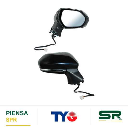ESPEJO DERECHO 6 PINES CON DESEMPAÑANTE CON DIRECCIONAL PARA PINTAR ELÉCTRICO TOYOTA CAMRY 2018-2024 SE / LE TYG