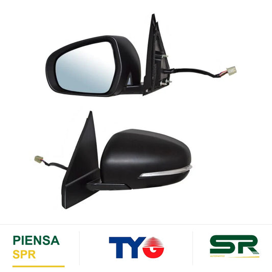 ESPEJO IZQUIERDO 8 PINES CON DESEMPAÑANTE CON DIRECCIONAL PARA PINTAR ELÉCTRICO SUZUKI VITARA 2016-2023 TYG